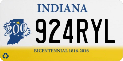 IN license plate 924RYL