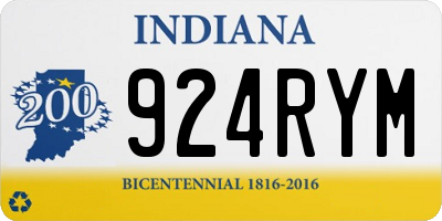 IN license plate 924RYM