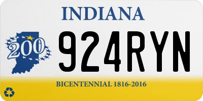 IN license plate 924RYN