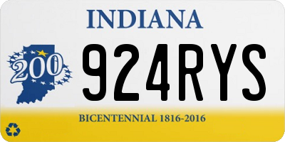IN license plate 924RYS