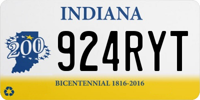 IN license plate 924RYT