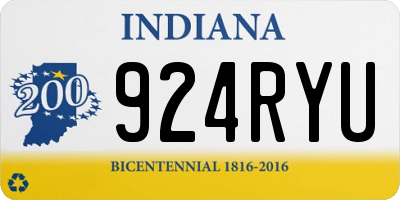 IN license plate 924RYU