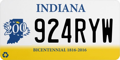 IN license plate 924RYW