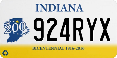 IN license plate 924RYX