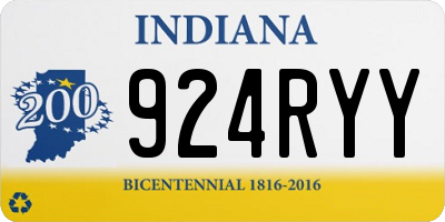 IN license plate 924RYY