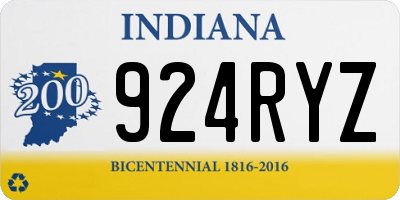 IN license plate 924RYZ