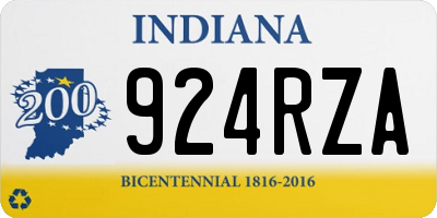 IN license plate 924RZA
