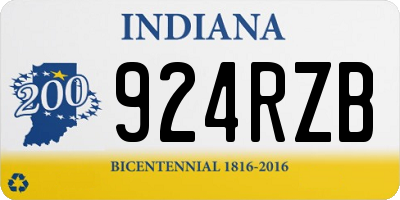 IN license plate 924RZB