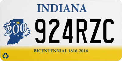 IN license plate 924RZC