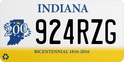 IN license plate 924RZG