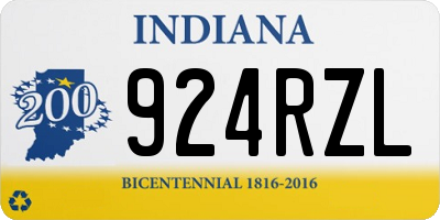 IN license plate 924RZL