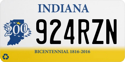 IN license plate 924RZN