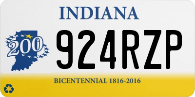 IN license plate 924RZP