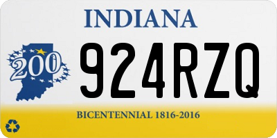 IN license plate 924RZQ