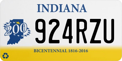 IN license plate 924RZU