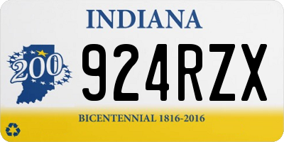 IN license plate 924RZX