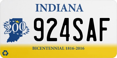 IN license plate 924SAF
