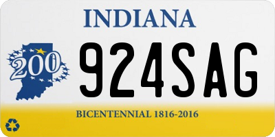 IN license plate 924SAG