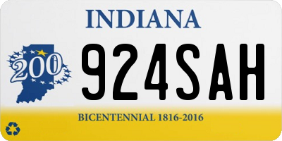 IN license plate 924SAH