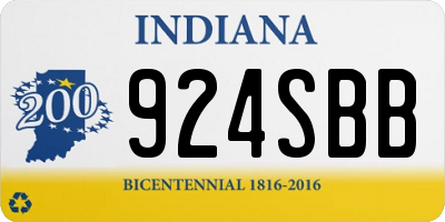 IN license plate 924SBB