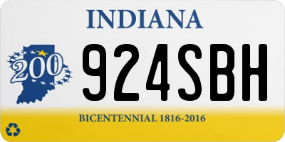 IN license plate 924SBH