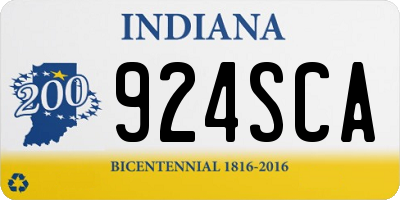 IN license plate 924SCA