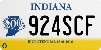 IN license plate 924SCF