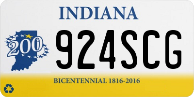 IN license plate 924SCG