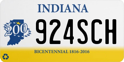 IN license plate 924SCH