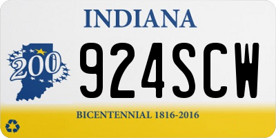 IN license plate 924SCW