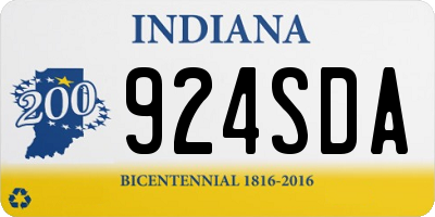 IN license plate 924SDA