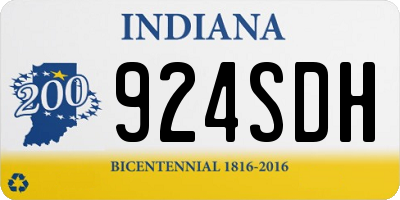 IN license plate 924SDH