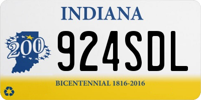 IN license plate 924SDL
