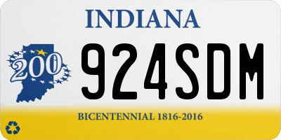 IN license plate 924SDM