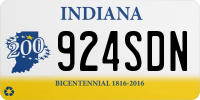 IN license plate 924SDN