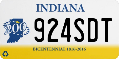 IN license plate 924SDT