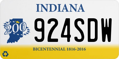 IN license plate 924SDW