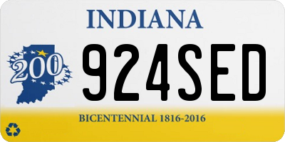 IN license plate 924SED