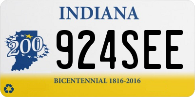 IN license plate 924SEE