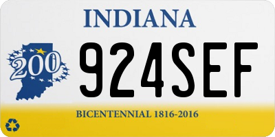 IN license plate 924SEF
