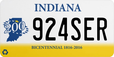 IN license plate 924SER