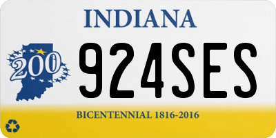 IN license plate 924SES