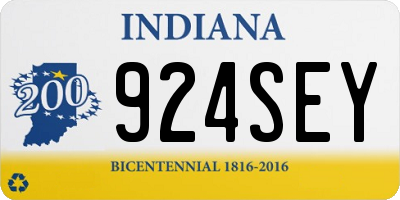 IN license plate 924SEY