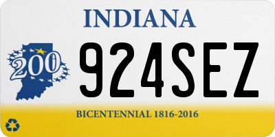 IN license plate 924SEZ