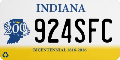 IN license plate 924SFC