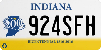 IN license plate 924SFH