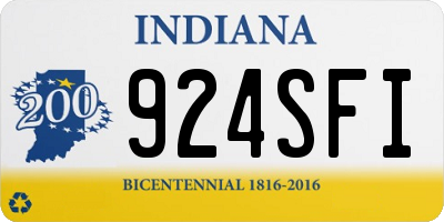 IN license plate 924SFI