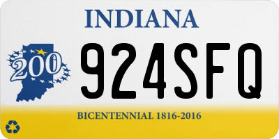 IN license plate 924SFQ