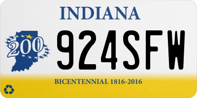 IN license plate 924SFW