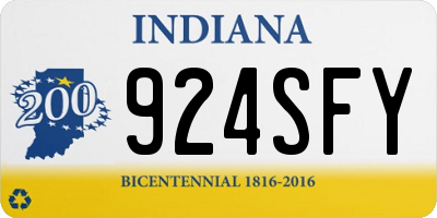 IN license plate 924SFY